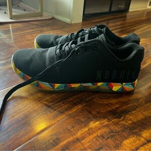 NOBULL Black Trainers with Geometric Sole - Used Twice